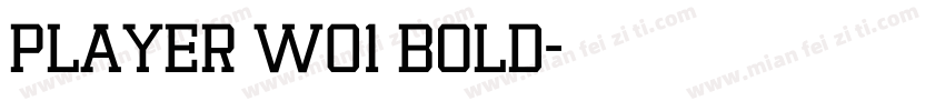 player w01 bold字体转换